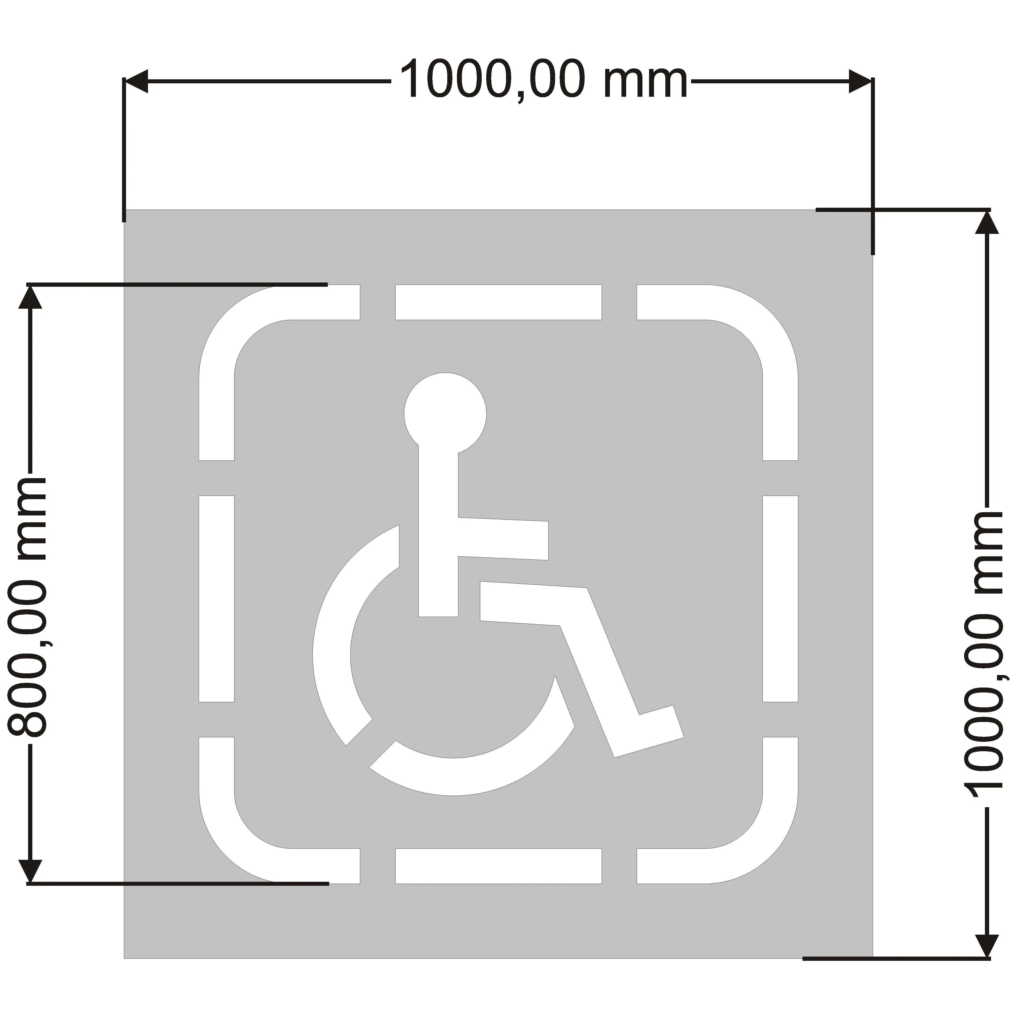 Трафарет  "Парковка для инвалидов"